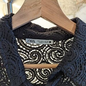 Zara Black Long Sleeves Summer Shirt